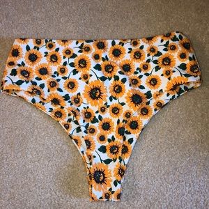 high waisted cheeky swim bottoms
